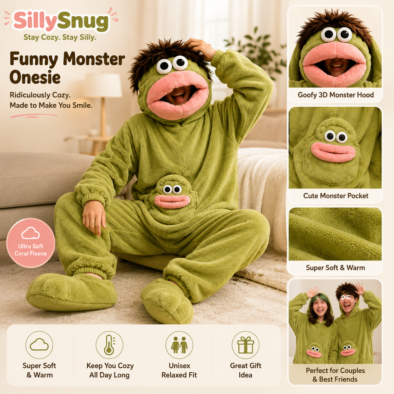 SillySnug™ Monster Onesie